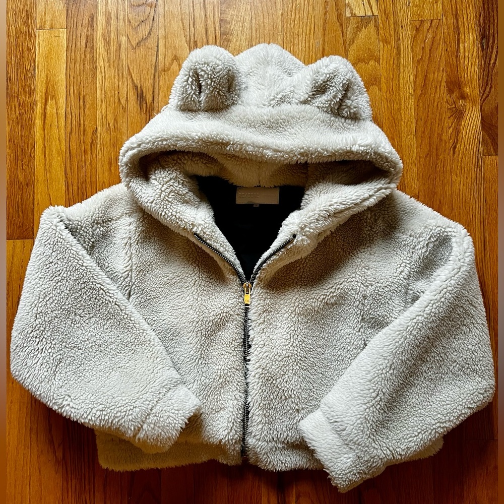 RE/DONE Teddy Bear Ears Faux Fur Jacket